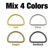 20/100pcs 금속 D 링 조정 가능한 버클 걸쇠 웨빙 배낭 스트랩 가방 고양이 개 목걸이 체인 Accessorie, 03 100pcs 32mm, 05 Mix 4 Colors