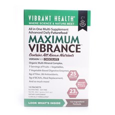 Vibrant Health Maximum Vibrance益生菌維他命蛋白補充粉 Ver 1.1 巧克力風味, 10包, 1盒