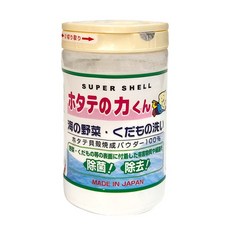 SUPER SHELL ホタテの力くん 扇貝殼粉蔬果清潔劑 90g 日本製造 潔淨蔬果海產殘留, 日本漢方-天然貝殼粉蔬果清潔劑 90g, 1個