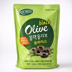 파우치 블랙올리브 슬라이스 리치스 1.6kg, 1개