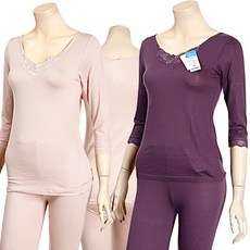 크리비아 여성 7부내의 상하세트 4703S