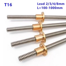 T16 TR16 리드 스크류 300 150 350 200 400 50 100 오른쪽 왼쪽, 250mm, Right lead 8mm