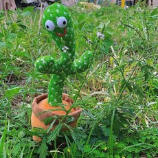 춤추는 선인장 노래 춤 기억인형 장난감 선물 움직이는 애완로봇, 33CM, 중국어 충전