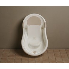 小獅王嬰兒沐寓止滑澡盆，約18L大容量，薄灰/薄杏色可選，寶寶安全洗澡必備, 薄杏色, 1個