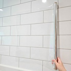 에테르코 무점착 주방 오염방지 타일 투명 시트지, 2개