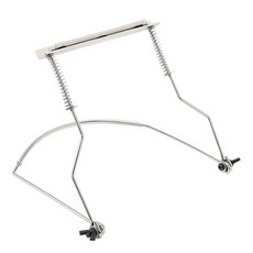 Eavnbaek 10홀 하모니카 홀더 넥 핸즈프리 스크래치 방지 펠트 패드 하모니카 보호 (10홀 - 블랙), 구멍 10개 - 은색