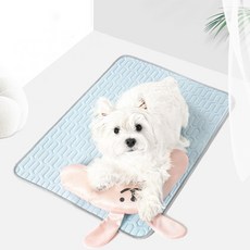 토끼 귀 쿠션 라텍스 고양이 강아지 쿨매트 미끄럼방지 여름 애견쿨매트, 1개, 블루