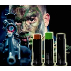 圓仔 偽裝膏 三色偽裝膏 油性偽裝膏 人體彩繪 派對裝扮道具 軍迷戶外 彩繪顏料 生存遊戲 不沾手 口紅旋轉, 1個