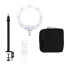 인터넷 개인 방송 촬영 조명 LED 35cm 링라이트 3단 데스크 거치대 세트, 1세트, KIT-DMS3-05 화이트