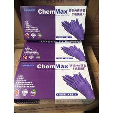 NBR紫色特厚款丁晴手套：加厚耐磨、無粉防敏、橡膠耐油作業手套, 中厚款 紫色手套4.5克100入,盒裝 XL, 1個