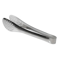 키친유 스텐 304 타공 샐러드 집게 180mm, 실버, 1개