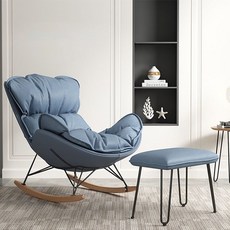 모던 스타일 1인용 흔들의자 리클라이너 가정용 간이 소파의자, 1개, G04+발받침
