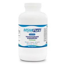 MSM 純 MSM 1000 毫克素食膠囊無麩質, 500顆, 1個
