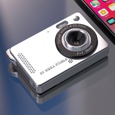 4K 디지털 카메라 50 MP 휴대용 블로깅 카메라 16X 줌 캠코더 카메라 사진 및 비디오용 2.8인치 LCD 화면, Wtih 32GB Card, White