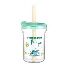 산리오 버블파티 내열유리 빨대컵 텀블러 550ml, 포차코, 1개