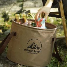 캠핑 설거지통 야외 대용량 물통 세척 접이식 캠핑용 백, GT 설거지통20L 베이지