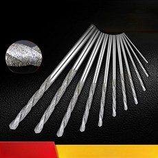 트위스트 드릴 옥 유리 마노 드릴링 홀 그라인딩 비트 니들 초경질 에머리, 1개, 5. 1.2mm-(20pcs)