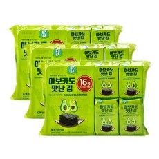 지도표성경 지도표 성경김 아보카도 맛난 김 4gx16봉x3개(총48봉), 3개