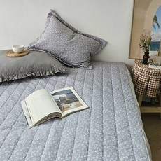 룸마이룸 전기 온수 매트커버 19종 모음 S Q 온열 전기장판 전기매트 라텍스 탄소매트 요커버, 04_블러썸_그레이