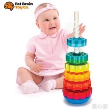 FatBrain 彩虹旋轉樂 嬰幼兒好物 寶寶玩具 堆疊玩具, 1個