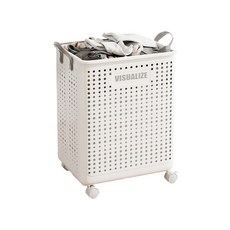 日系摺疊收納洗衣籃 附輪