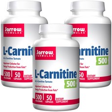 Jarrow FORMULAS 左旋肉鹼無麩質膠囊 500mg, 3個, 50 件