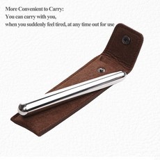 Duobi多筆 不銹鋼面部按摩棒 刮痧按摩棒 深層組織穴位按摩 軟組織肌筋膜釋放 舒緩疼痛, 如圖送高檔毛氈袋, 1個