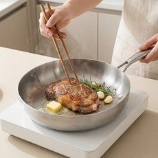 ROYAI ONE 316 스텐 후라이팬 통5중 인덕션 프라이팬, 1개, 24cm
