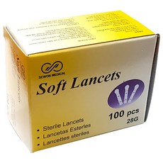 소프트란셋 채혈침 28G 100입 아큐첵 소프트클릭스 퍼포마 액티브 호환, 100개입, 3개