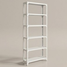 철제수납장 메탈랙 선반정리장, 180cm 6층 화이트