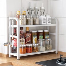 레디박스 주방필수 다용도 양념통 정리 선반, 화이트