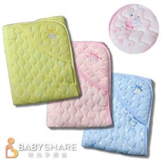 BabyShare MIT台灣製造 秋冬包巾 加厚保暖魔鬼氈式 寶寶包巾 可當保暖被 新生兒必備 三色