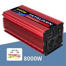 인버터 출력 UPS 차박 순수 사인파 2500W/3500W/4500W/5000WDC 12V/24V AC 220V 230V 전압 전송 변환기 충전 어댑터 EU 220v 소켓, 12V8000W 50HZ EU, 1개
