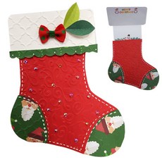 [매직북스] 산타양말 입체 카드 (외장봉투 포함), 10개