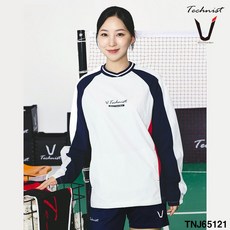 테크니스트 배드민턴 아노락 자켓 바람막이 화이트 네이비 TNJ65121 남성 여성 남녀공용