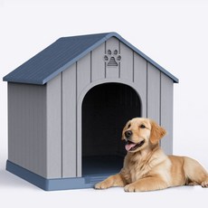 레드와이 플라스틱 강아지집 개집 야외 실외 대형견집 애견하우스 반려동물, 1개, 브라운