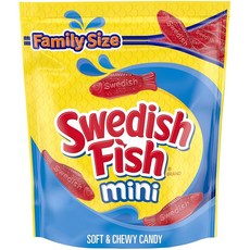 SWEDISH FISH 미니 소프트 & 츄이 캔디 패밀리 사이즈 벌크 캔디 0.8kg(1.8파운드), SWEDISH FISH 미니 소프트 & 츄이 캔디, 패, 1
