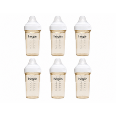 [헤겐] 분유 수유 패키지 (젖병 240ml 6P)(젖꼭지 2단계 포함), 6개, 화이트