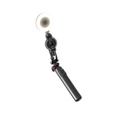 【1688小舖】藍芽自拍棒 磁吸自拍桿 直播腳架 手機支架, 磁吸式手機自拍支架+補光燈套組, 1套, C20