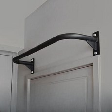 벽걸이형 턱걸이봉 실내외 고정형 철봉 문틀 운동기구 가정용 풀업바, 01.무광 블랙 싱글봉 70cm