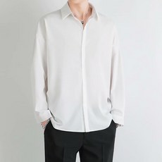 스타빈 남성용 루즈핏 솔리드 긴팔 셔츠