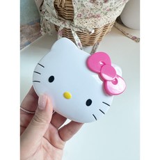키티포켓손거울 키티휴대용거울 귀여운손거울 생일선물 우정선물 크리스마스선물, 1개, 핑크