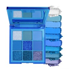 퍼플 그린 실버 매트 아이팔레트 펄 글로시 섀도우팔레트 레드브라운 아이섀도우, 1개, 클라인블루