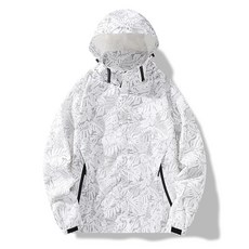 LARGE STORE 薄款叢林迷彩連帽防風防水衝鋒外套 男生外套 連帽外套 防風外套 衝鋒衣 風衣外套