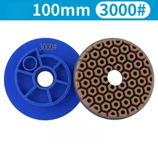 1PC 4인치(100mm) 스네일 락 엣지 폴리싱 패드 두께 샌딩 디스크 (화강암 대리석 콘크리트 바닥 모서리 연, 03 3000 Grit