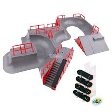 연습 트랙 스케이트파크 점프 브라이트레드 경사로 손끝, 1개, 컬러 세트