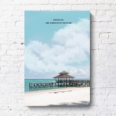 북유럽 해변 풍경 인테리어 액자 거실 장식 그림 모던한 디자인 아트포스터 우드액자 대형사진인화 매력적인 소형액자 현대적인 스타일 액자제작, 내부나무액자 H