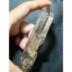 晶棋 鈦晶雙尖水晶原礦礦物標本, 1個