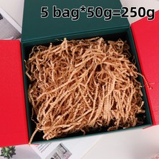 필러 재료 크링클 페이퍼 신부 선물 공예 상자용 잘게 썬 종이 잔디, 기본, 9. brown 250g