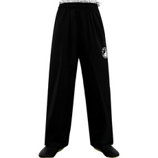 ZooBoo Chenjiagou 태극권 바지 - 및 쿵푸 무술 연습을 위한 블랙 면 훈련 바지 블랙. M118127